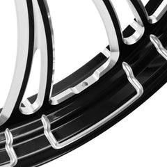 Custom Chrome 23×3.5" Black Billet CNC Front Wheel Rim 10 Spoke Fits For Harley Touring Custom