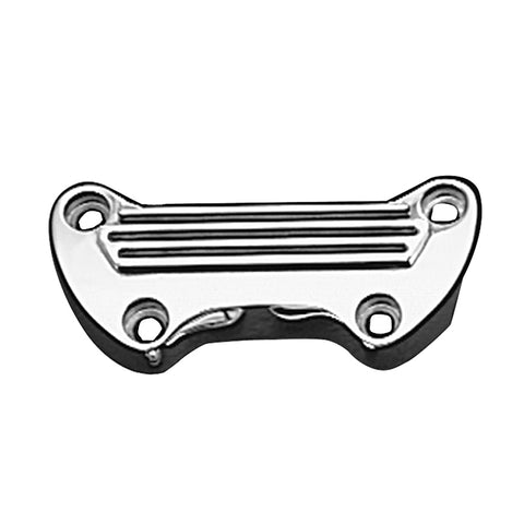 Custom Chrome Chrome Replacement Standard Handlebar Top Finned Clamps Fit For Harley 1974-up