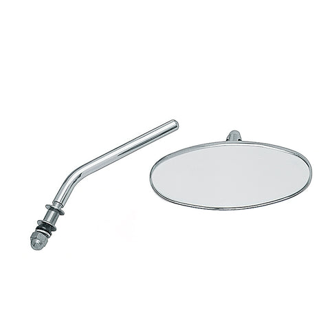 Custom Chrome Chrome Oval Custom Mirror Short Stem Fit For Harley Models On Left Or Right Side