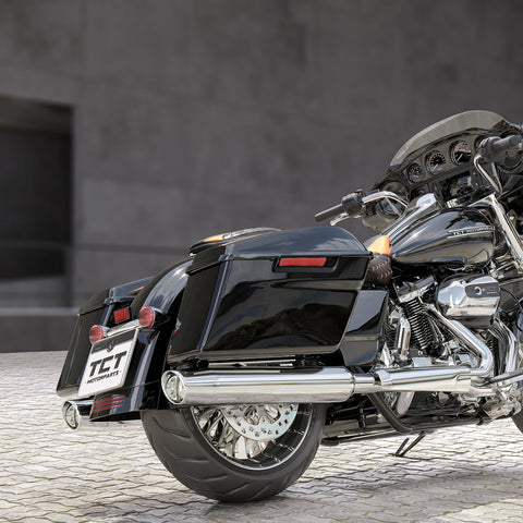 Custom Chrome Vivid Black Hard Saddlebags Fit For Harley Touring road glide road king '14-'24