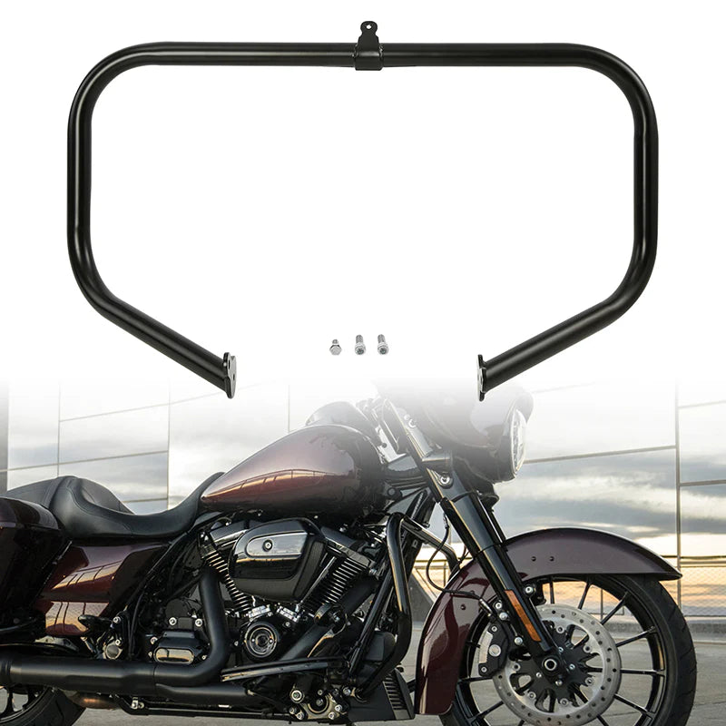 HR3 Black Chrome Engine Guard Highway Crash Bar Fit For Harley Touring Road Glide 09-23