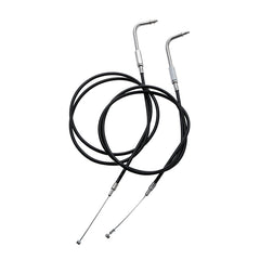 Custom Chrome 130cm Black Vinyl Throttle & Idle Cable Fit For Harley Sportster XL883/200 02-14