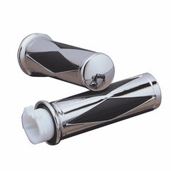 Custom Chrome Chrome-Plated Die-Casting Spur Handlebar Grips Fit For Harley Models 81-Up