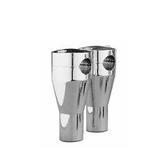 Custom Chrome 4" Rise Round Top Risers Chrome Fits for Harley 1'' Handlebar Bobbber Chopper
