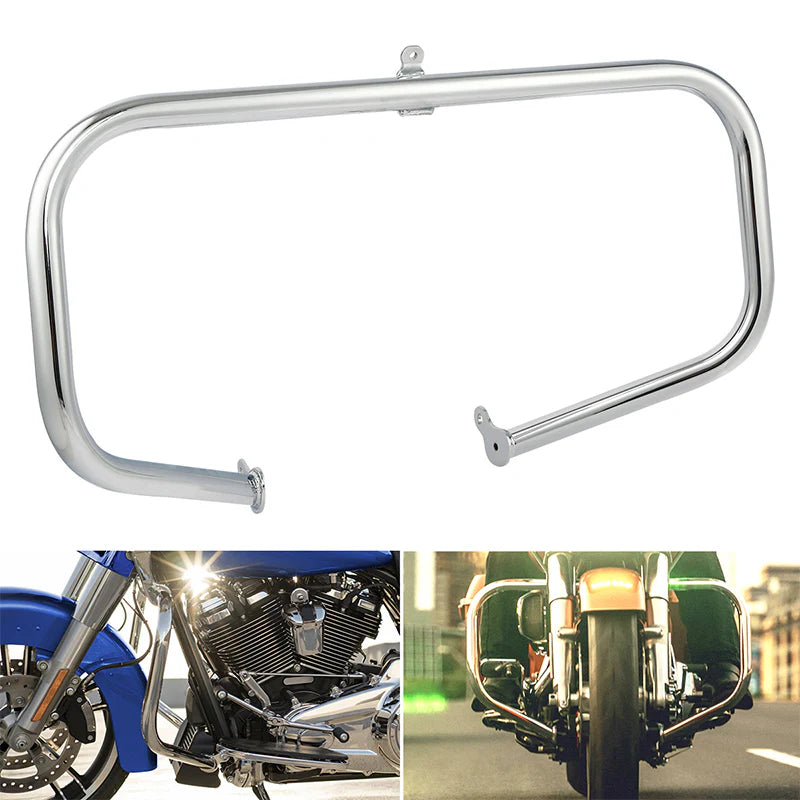 HR3 Black Chrome Engine Guard Highway Crash Bar Fit For Harley Touring Road Glide 09-23