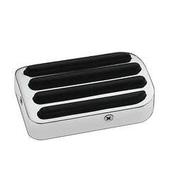 Custom Chrome Slotted Brake Pedal Pad Fit for Harley Softail Street Bob Dyna Wide Glide 84-Up