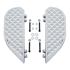 Tour Ease Chrome Anti-Slip Rider Floorboards Footboards Kit Fit For Harley Touring Softail