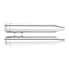 Santee Dual Exhaust Mufflers Pipes Straight Slip On Fit For Harley Touring 95-16 Chrome