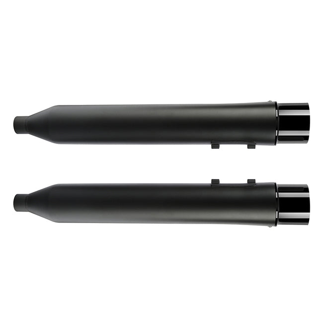 Santee Dual Exhaust Mufflers Pipe 1.75"Inlet Slip On for Harley Touring 1995-2016 Black Chrome