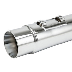 Santee Dual Exhaust Mufflers Pipe 1.75"Inlet Slip On Fit For Harley Touring 95-16 Black Chrome