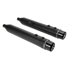 Santee Slip On Mufflers 4" Exhaust Pipe Fit For Harley Touring 95-16 Bagger Pair Chrome Matte Black
