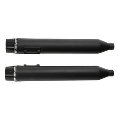 Santee Slip On Mufflers 4" Exhaust Pipe Fit For Harley Touring 95-16 Bagger Pair Chrome Matte Black