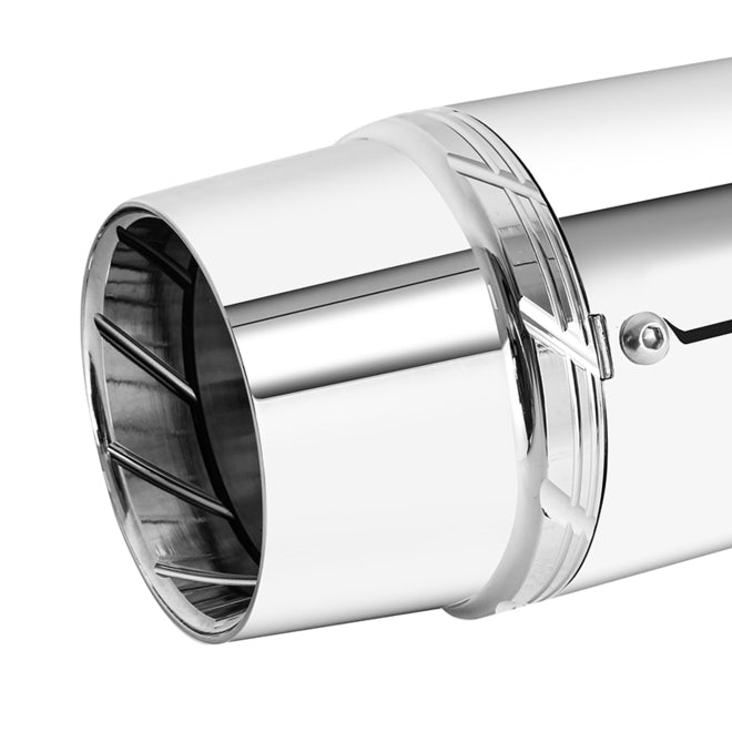 Santee Slip On Mufflers 4" Exhaust Pipe Fit For Harley Touring 95-16 Bagger Pair Chrome Matte Black