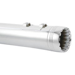 Santee 4"Slip-On Mufflers Fit For 95-16 Harley-Davidson Touring Exhaust Pipe Dual Matte Black Chrome
