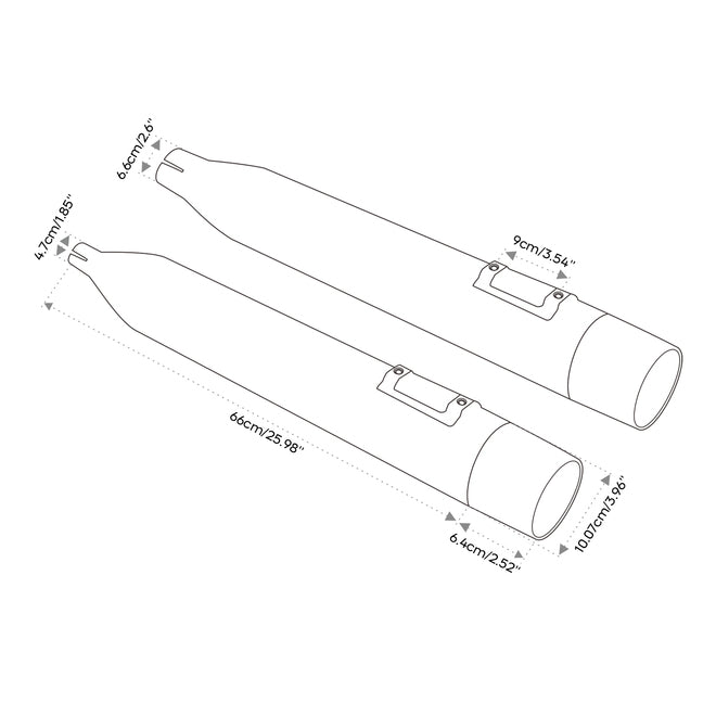 Santee Dual Exhaust Mufflers Pipes Straight Slip On Fit For Harley Touring 17-24 Chrome