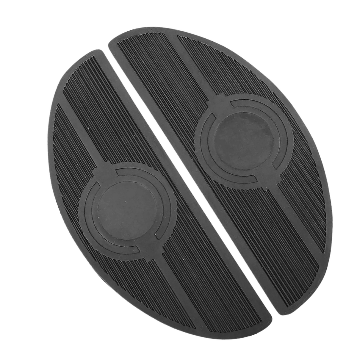 Jammer Black Replacement Pads For Oval Floorboards For Harley 40-84