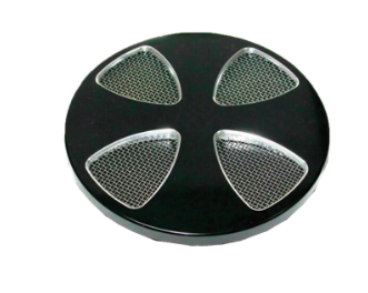 Custom Chrome New High Performance Motorcycle Smooth Air Filter Kit Cross Cover 4-Spade Black