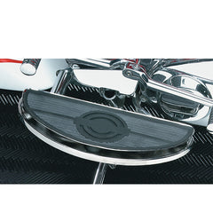 Custom Chrome Oval Shaker Vintage-Style Floorboards Fit For Harley Touring 1980+ Softail 1986+
