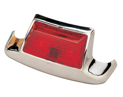 Custom Chrome Rear Fender Tip Marker Lamp Red Lens Fit For Harley FLH 1982-1984