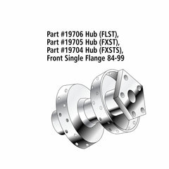 Custom Chrome Hub Front Wheel Single Disc Fit Harley Softail 1984-1999 Replace#43672-84