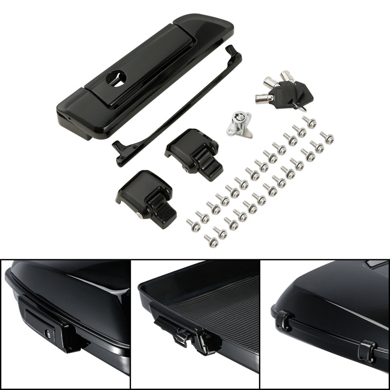 HR3 Black Pack Trunk Latch Hinges Fit For Harley Tour Pak Touring FLHT FLHTCU 14-23