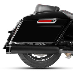Santee 4"Slip-On Mufflers Fit For 95-16 Harley-Davidson Touring Exhaust Pipe Dual Matte Black Chrome