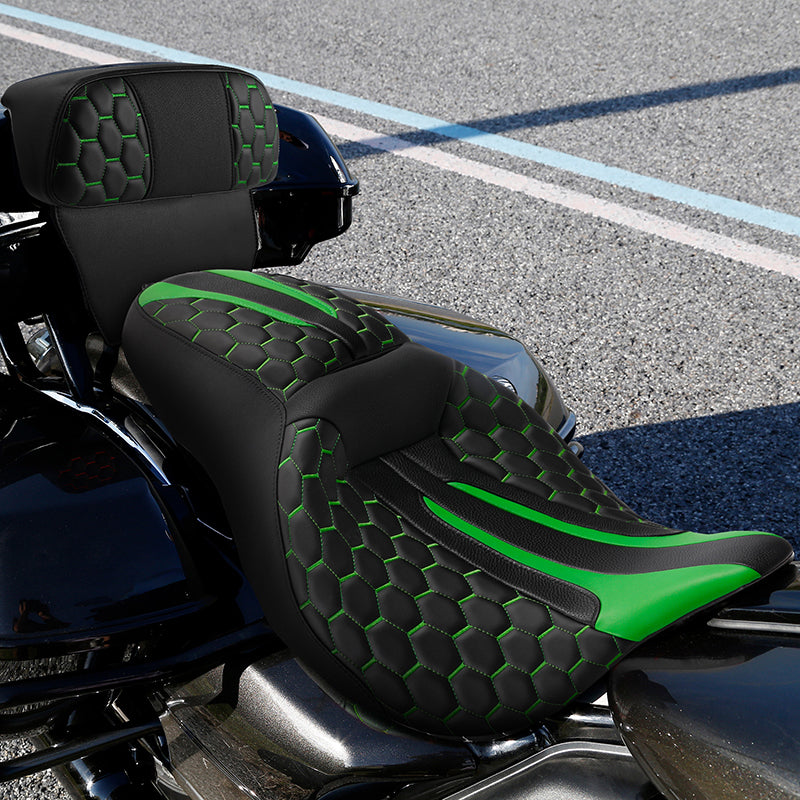 C.C. RIDER Razor Chopped Pack Trunk Backrest Passenger Backrest Pad For Harley Touring CVO Road Glide Electra Glide Road King, 2014-2025