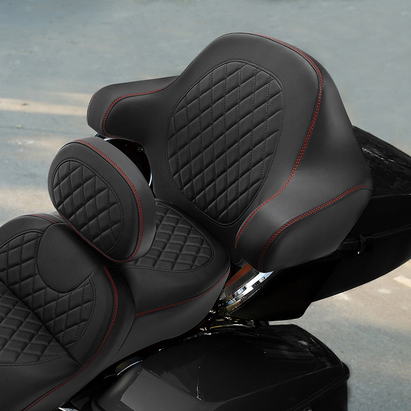 C.C. RIDER King Passenger Backrest King Touring Pack Trunk Backrest For Touring Road Glide Electra Glide Street Glide Road King, 2014-2025
