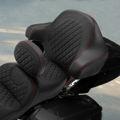 C.C. RIDER King Passenger Backrest King Touring Pack Trunk Backrest For Touring Road Glide Electra Glide Street Glide Road King, 2014-2025