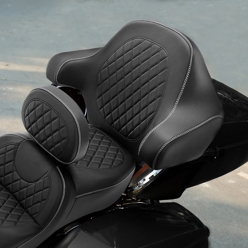 C.C. RIDER King Passenger Backrest King Touring Pack Trunk Backrest For Touring Road Glide Electra Glide Street Glide Road King, 2014-2025