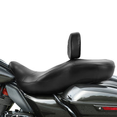 C.C. RIDER Rider Backrest 2 Up Seat Driver Backrest Pad For Harley Touring CVO Street Glide Road Glide Electra Glide Road King, 1988-2025