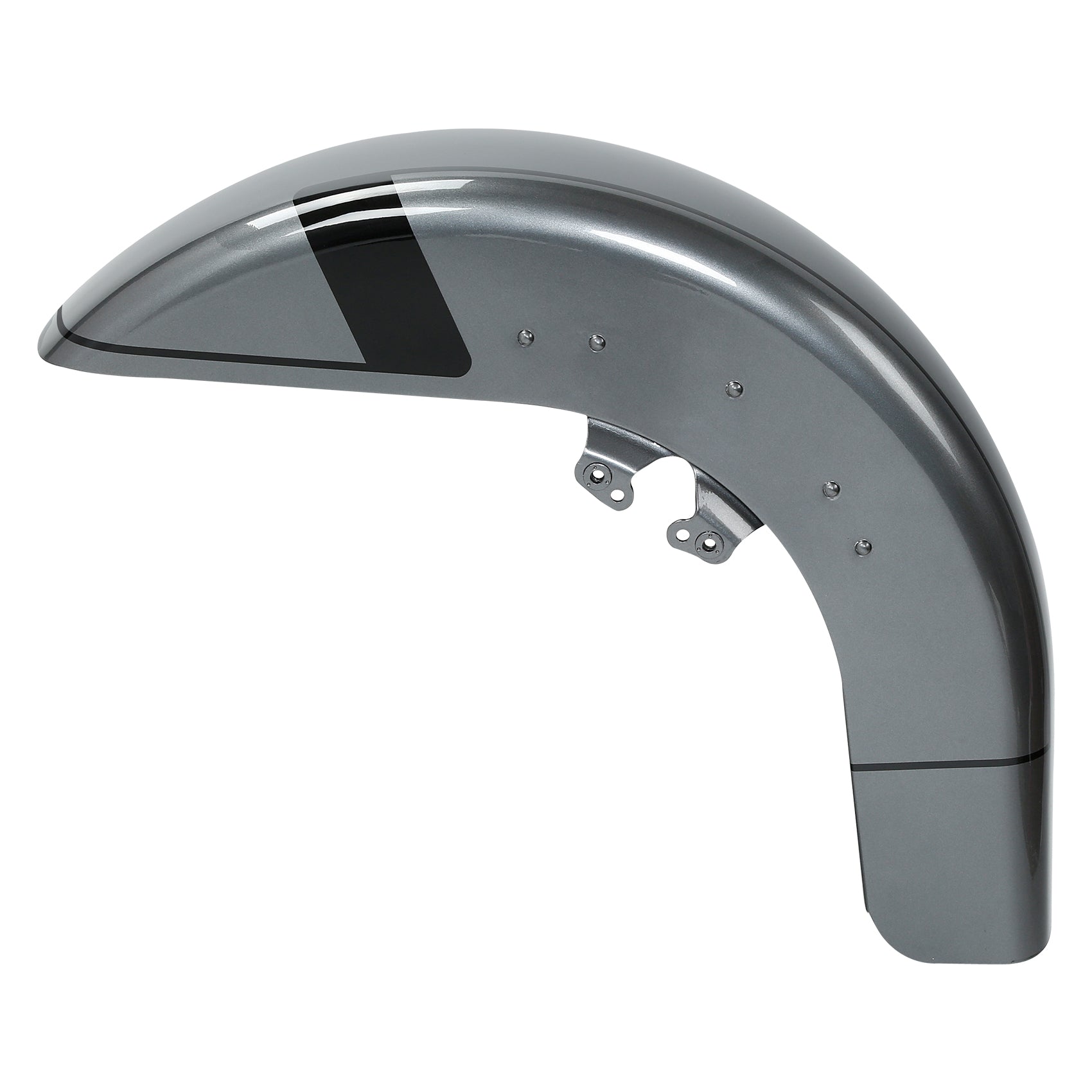 HR3 Industrial Gray & Silver Gray Motorcycle 18" Wide Tire Front Mudguard Fender For Harley Touring Models 2014-2023