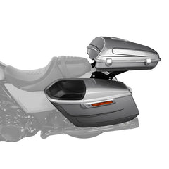 HR3 Dark Platinum Pinstripe 5.5" Razor Style Touring Trunk Luggage For 14-24 Touring