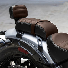 C.C. RIDER Indian Scout 2 Piece 2 Up Seat Driver Passenger Seat With Backrest For Scout Bobber Sixty Scout Bobber ABS, 2018-2024