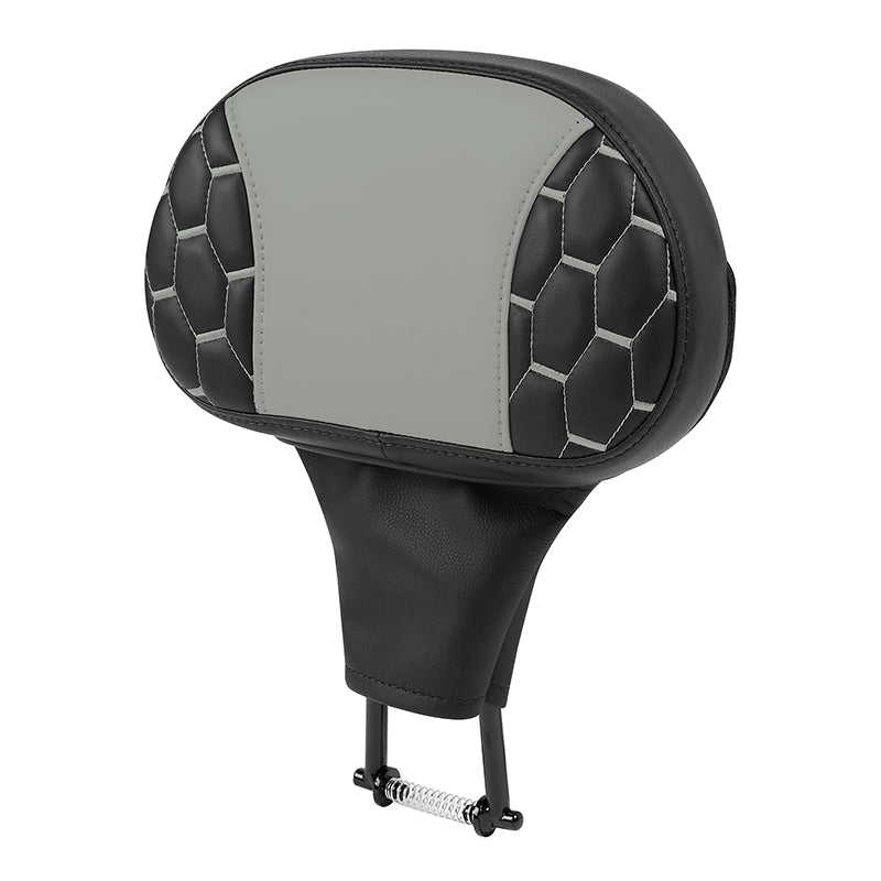 C.C. RIDER Rider Backrest 2 Up Seat Driver Backrest Pad For Harley Touring CVO Street Glide Road Glide Electra Glide Road King, 1988-2025