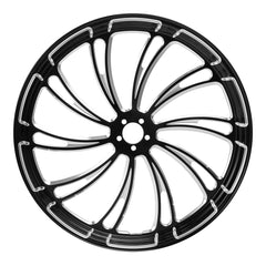 Custom Chrome 23×3.5" Black Billet CNC Front Wheel Rim 10 Spoke Fits For Harley Touring Custom
