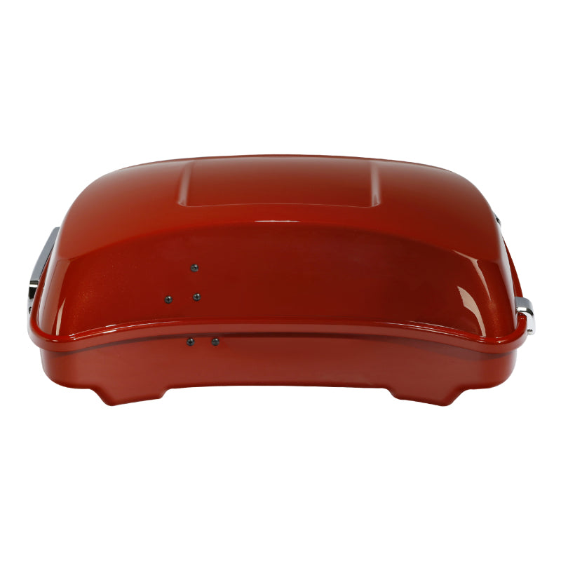 HR3 Pearl Red & Dark Alloy 5.5" Razor Style TTouring Trunk Luggage For 14-24 Touring