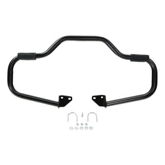 Custom Chrome Mustache 1-1/4" Engine Guard Highway Bar W/ Footrests Fits Matte Black, Chrome For Harley Dyna 06-17