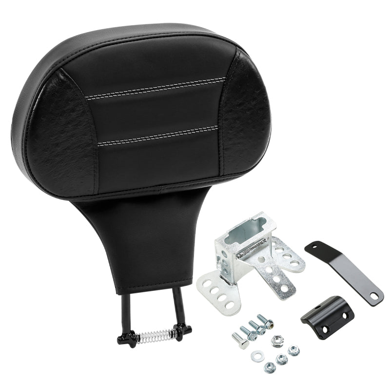 C.C. RIDER Rider Backrest 2 Up Seat Driver Backrest Pad For Harley Touring CVO Street Glide Road Glide Electra Glide Road King, 1988-2025