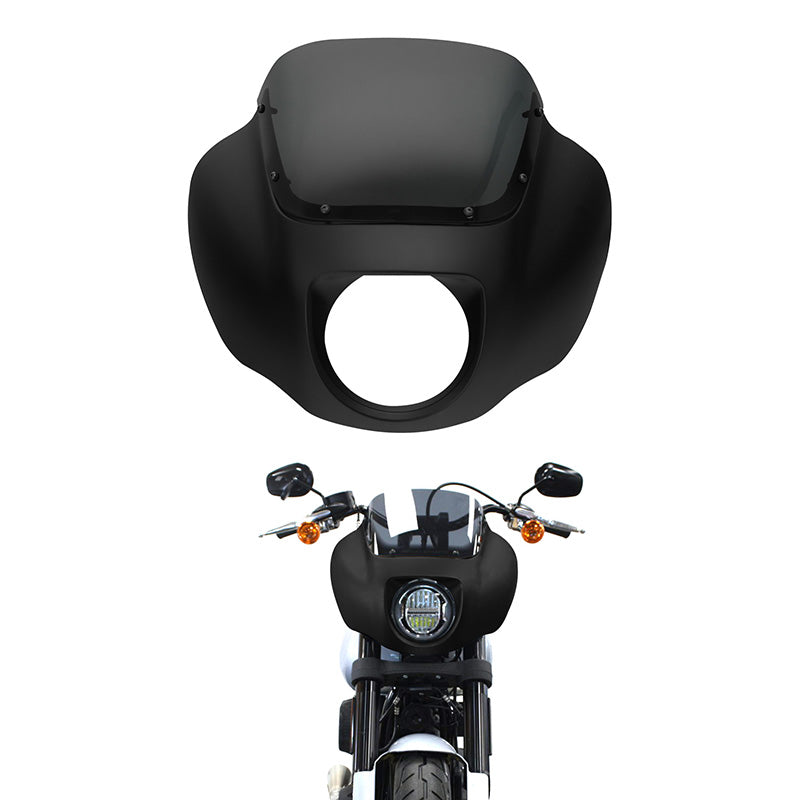 HR3 Black Denim Headlight Fairing & Windshield Fit For Harley Softail FXBB FXLR 2018-2022