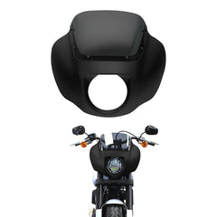 HR3 Black Denim Headlight Fairing & Windshield Fit For Harley Softail FXBB FXLR 2018-2022