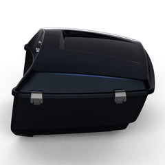 HR3 Mako Shark Fade 13.7" King Size Touring Trunk Luggage For 14-24 Harley Touring