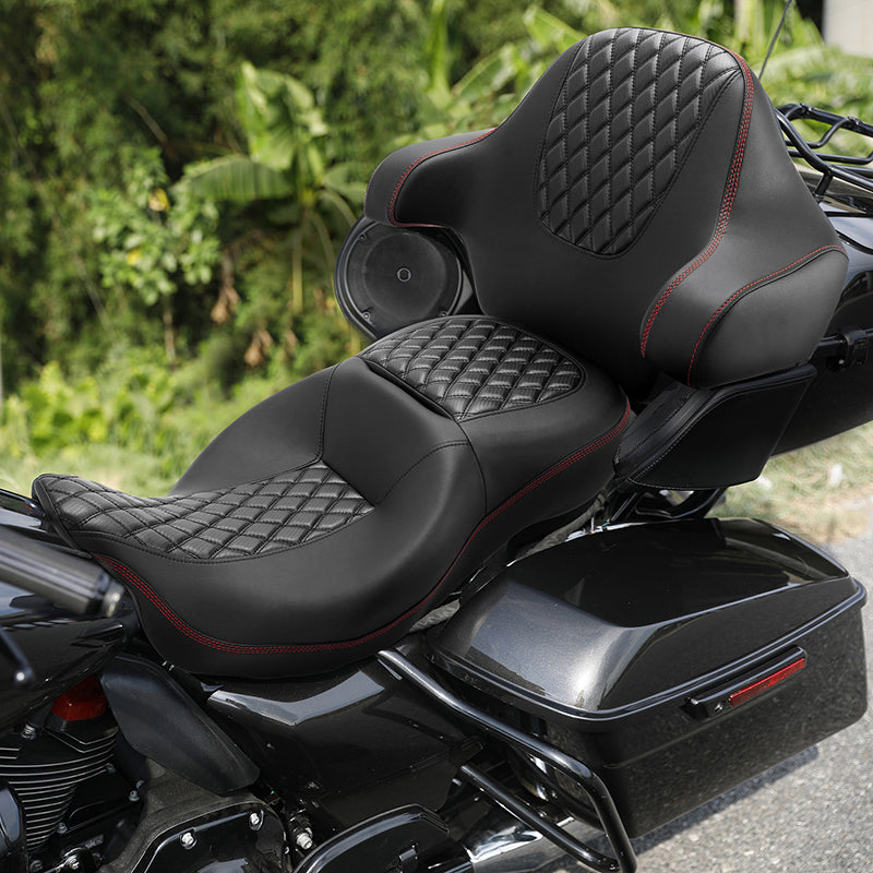 C.C. RIDER King Passenger Backrest King Touring Pack Trunk Backrest For Touring Road Glide Electra Glide Street Glide Road King, 2014-2025