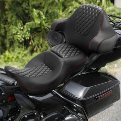 C.C. RIDER King Passenger Backrest King Touring Pack Trunk Backrest For Touring Road Glide Electra Glide Street Glide Road King, 2014-2025