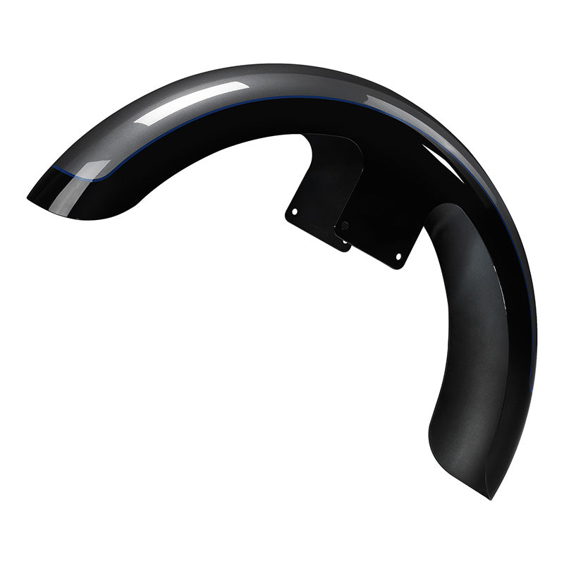 HR3 Gauntlet Gray Metallic / Vivid Black 21" Wrap Front Fender Fit For Harley Touring 2014-2023