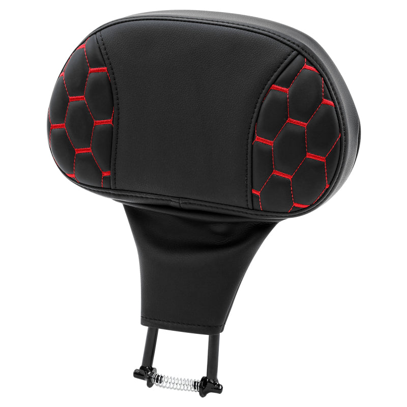 C.C. RIDER Rider Backrest 2 Up Seat Driver Backrest Pad For Harley Touring CVO Street Glide Road Glide Electra Glide Road King, 1988-2025