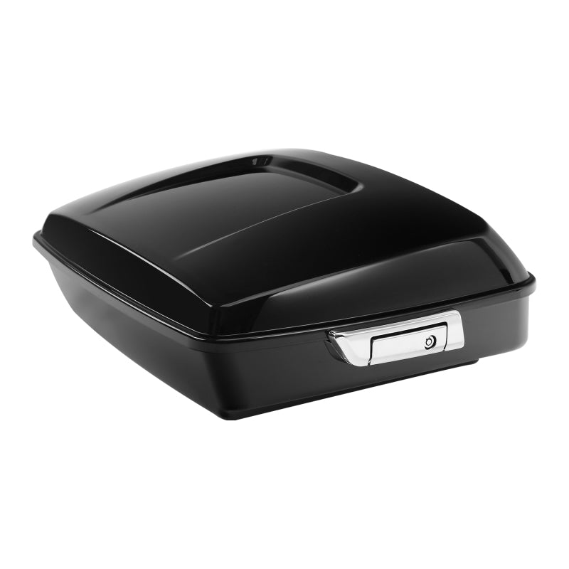HR3 Vivid Black 10.7" Chopped Style Touring Trunk Luggage For 14-24 Harley Touring
