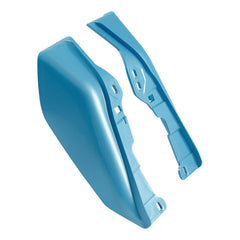 HR3 Sky Blue / Sand Gold Mid Frame Air Heat Deflectors For Harley Touring and Trike Models 09-24