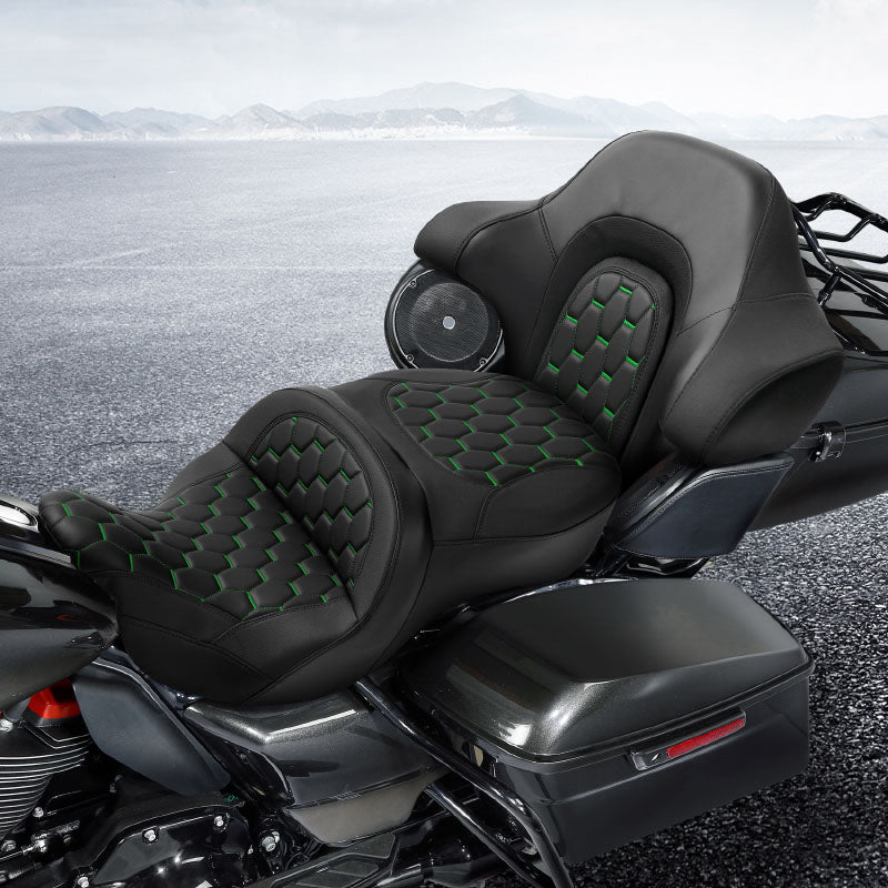 C.C. RIDER King Passenger Backrest King Touring Pack Trunk Backrest For Touring Road Glide Electra Glide Street Glide Road King, 2014-2025