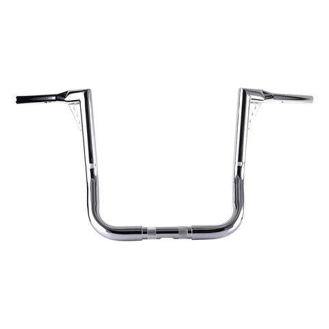 Santee 1-1/2" Fat 16" Rise Handlebar Gloss Black Chrome Fit For Harley Street Electra Glide FL